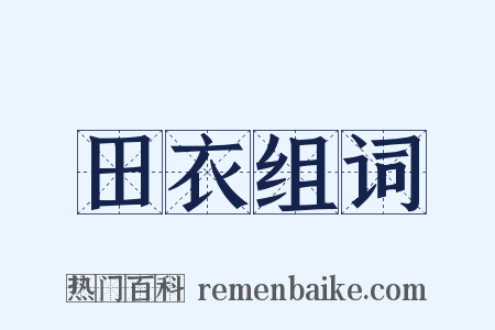 田衣组词是什么意思的图片